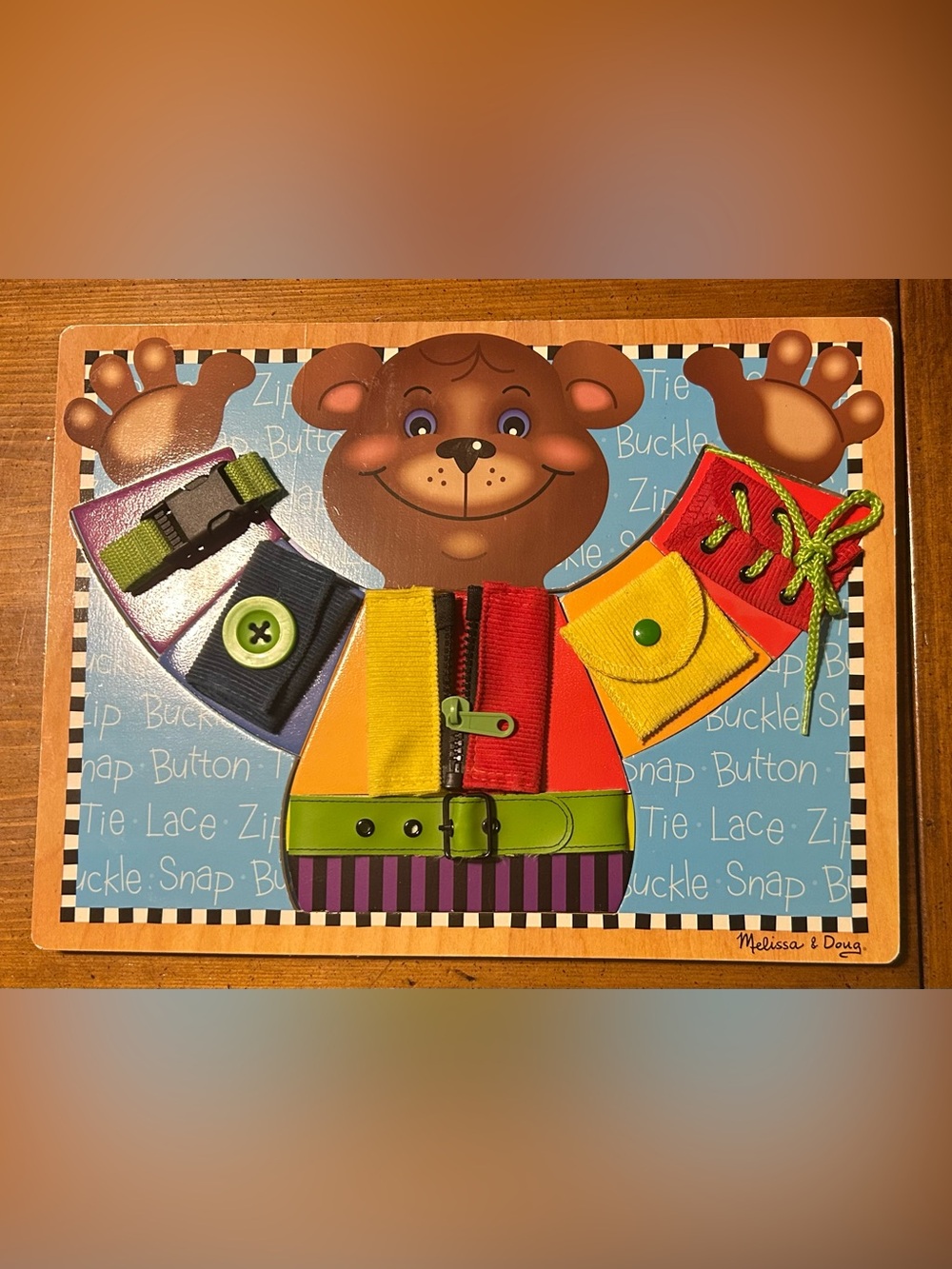 Colorful Interactive Basic Skills Dress-Up Bear Puzzle